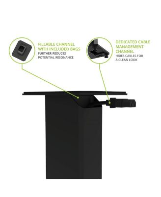 SX30 30" Fillable Speaker Stands with Isolation Feet - Pair (Black)