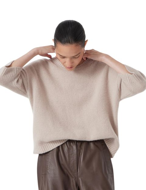 Женский топ Hush Women's Cherrie Chunky Cashmere Jumper, цвет: Миндальный