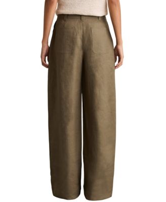 Women's Linen Wide-Leg Pants