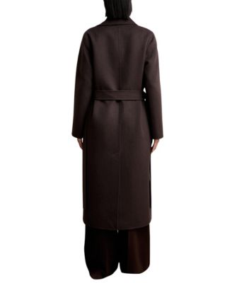 Women's Double-Breasted Blind Seam Wool-Blend Coat
