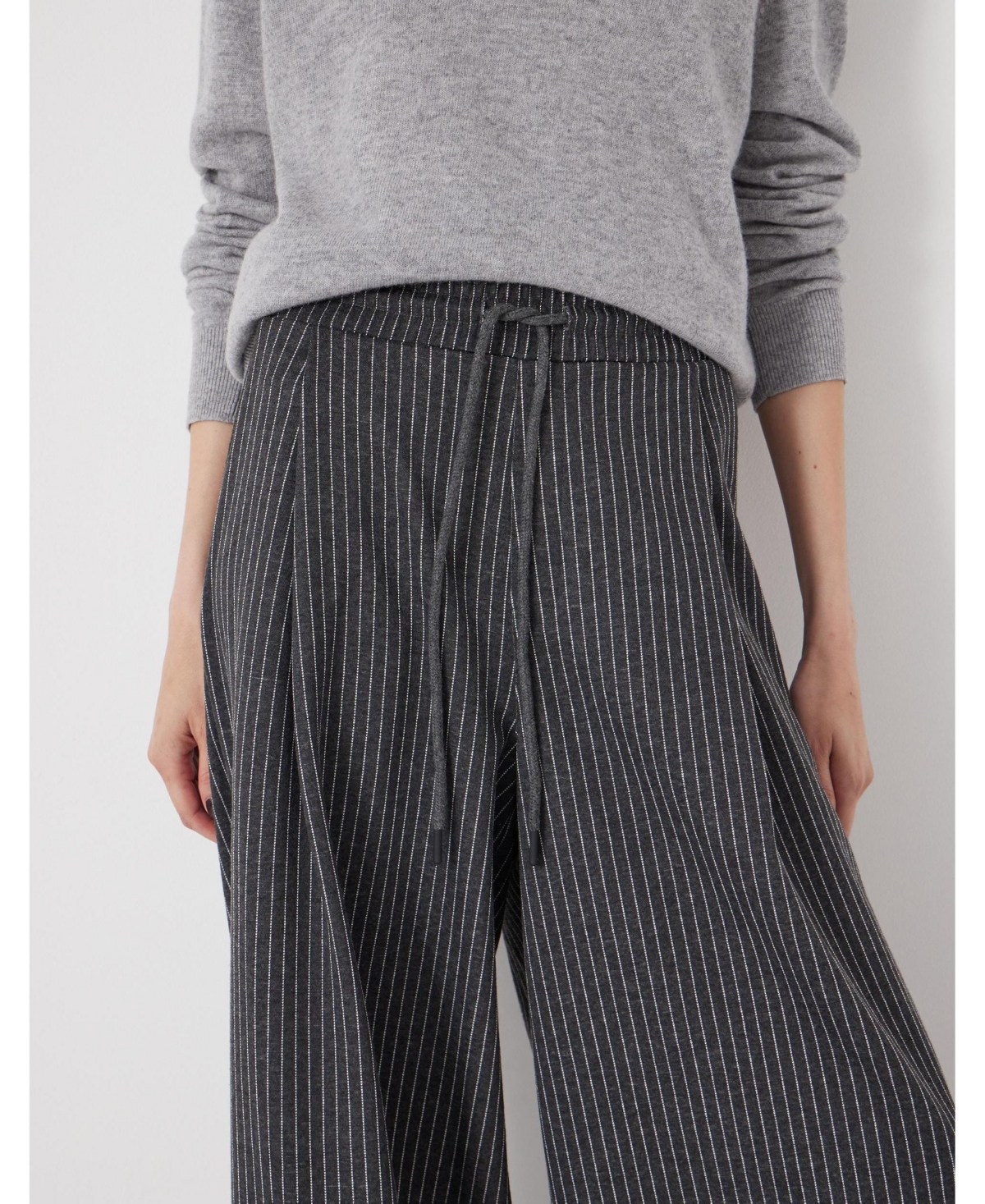 Hush Women's Pinstripe Wide Leg Jogger