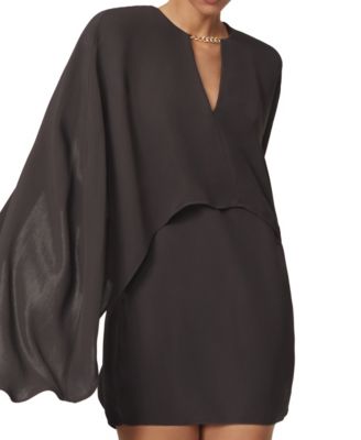 Women's Chain-Detail Cape Mini Dress