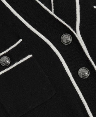 Women's Wool-Blend Tipped with Cashmere Dress