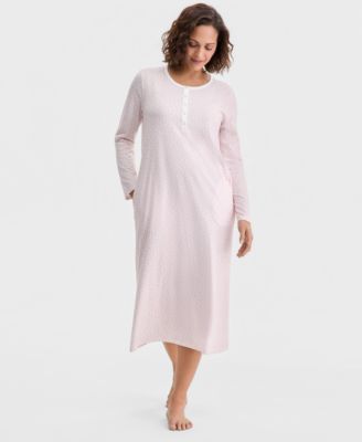 Women's Cotton Long-Sleeve Nightgown, Created for Macy's