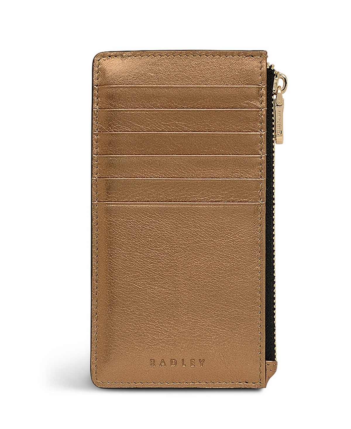 Radley London Sloane Mews Metallic Zip Top Wallet In Brown