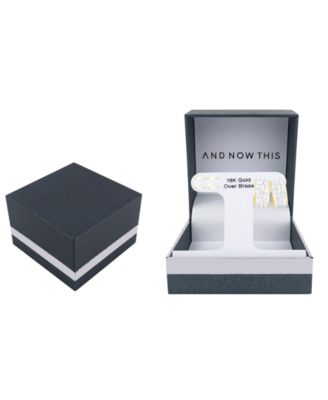 Crystal Stud and Hoop Earrings Set