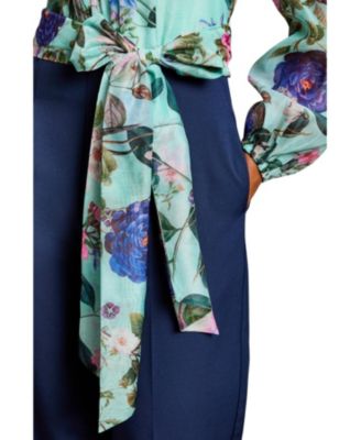 Women's Pintuck Detail Wide Leg Jumpsuit