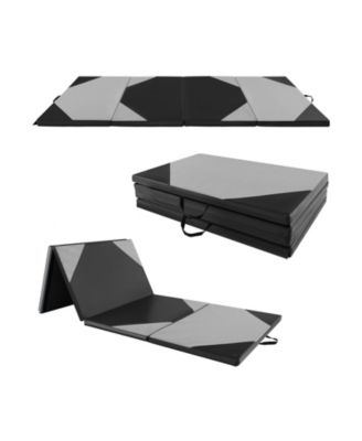 10 Feet x 4 Feet x 2 Inch Folding Exercise Mat with Hook and Loop Fasteners