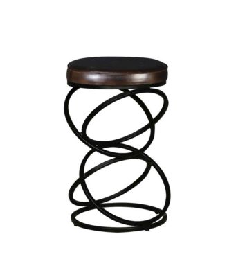 Polaris Leather 24" Bar Stool, Brown