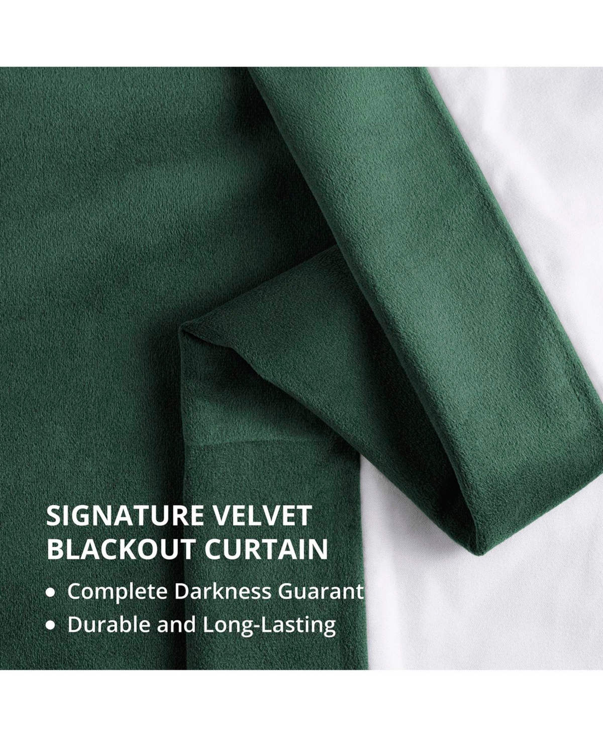 Half Price Drapes Porcelain White Signature Velvet Blackout Curtain