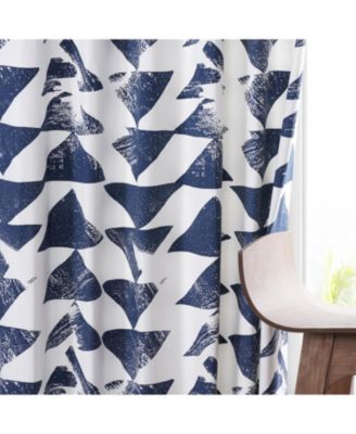 Geometric Printed Cotton Room Darkening Curtain