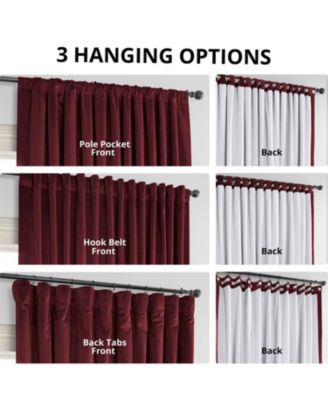 Burgundy Signature Extra Wide Velvet Blackout Curtain