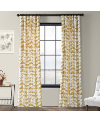 Geometric Printed Cotton Room Darkening Curtain