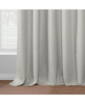 Boho Chic Faux Linen Blackout Curtain Pair (2 Panels)