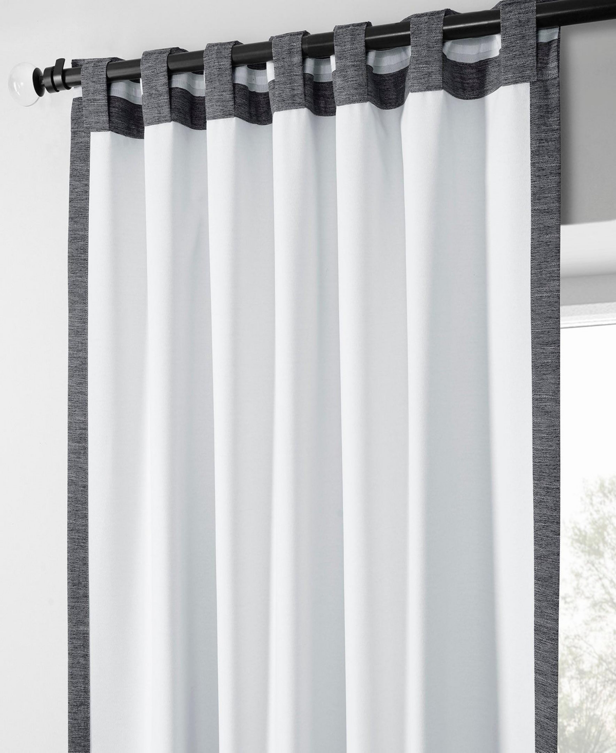 Half Price Drapes Boho Chic Faux Linen Blackout Curtain Pair (2 Panels