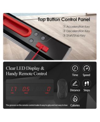 3-in-1 Folding Treadmill with Large Desk and LCD Display