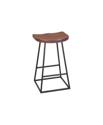 Clement Solid Wood 24" Bar Stool, Brown