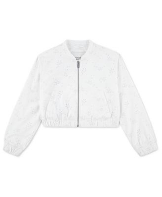 Girls' Floral Print Bomber Jacket