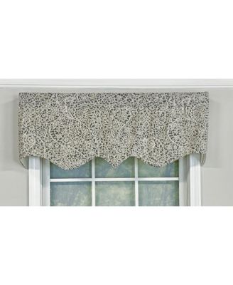 Stella Paisley Regal Valance Navy. 3" Rod Pocket 50"W x 17"L