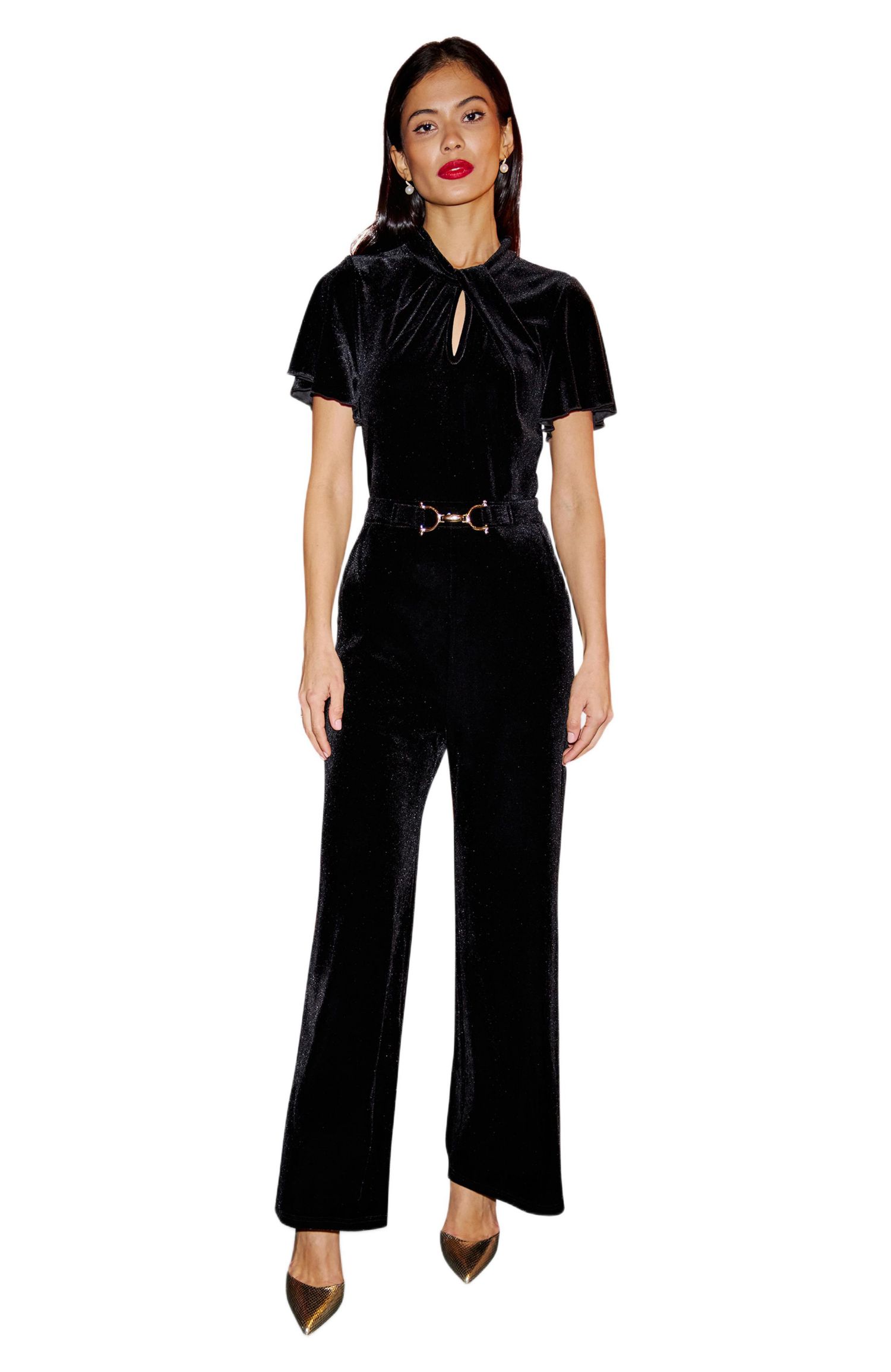 Women's Check Wrap Skirt With Buckle