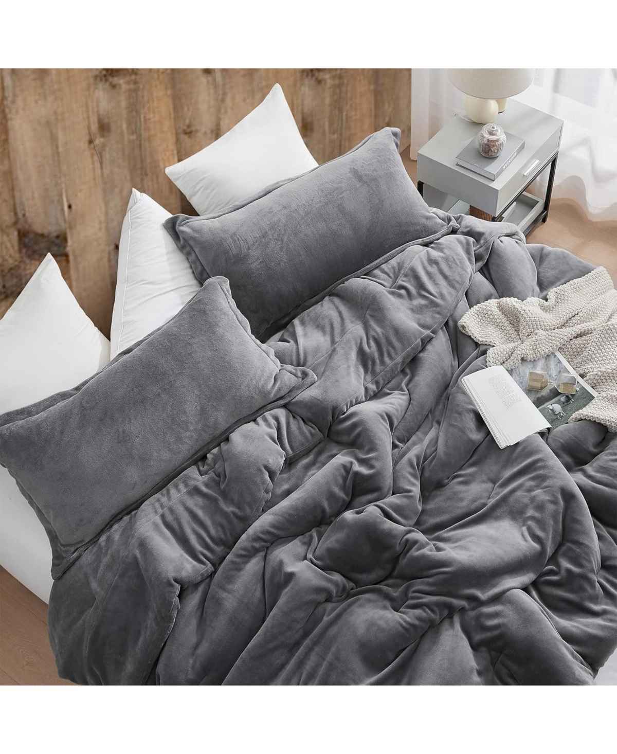 Git Cozy - Coma Inducer Oversized Comforter Set - Darkest Gray