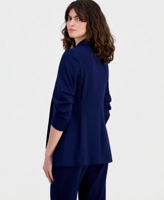 Women's Scrunch-Sleeve Open-Front Blazer