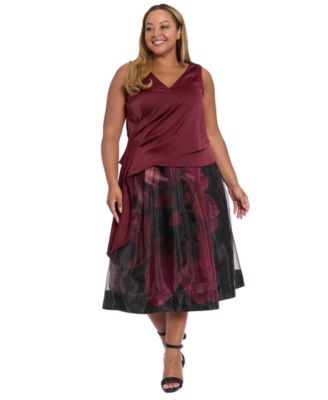 Plus Size Asymmetrical Pleated Top