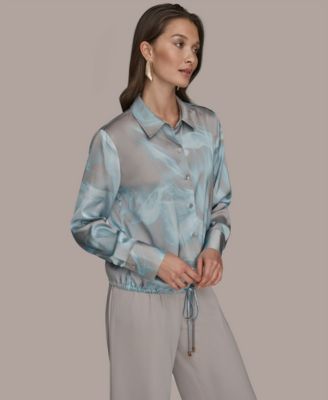 Women's Long-Sleeve Drawstring Top