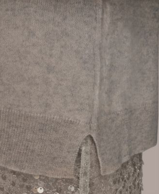 Women's Short-Sleeve Mock Neck Sweater