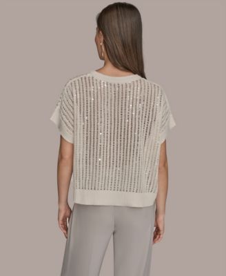 Women's Short-Sleeve Crewneck Sweater