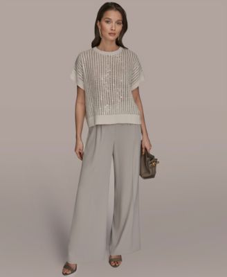 Women's Short-Sleeve Crewneck Sweater