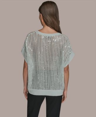 Women's Short-Sleeve Crewneck Sweater