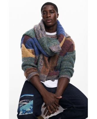 Men's Thick patchwork sweater