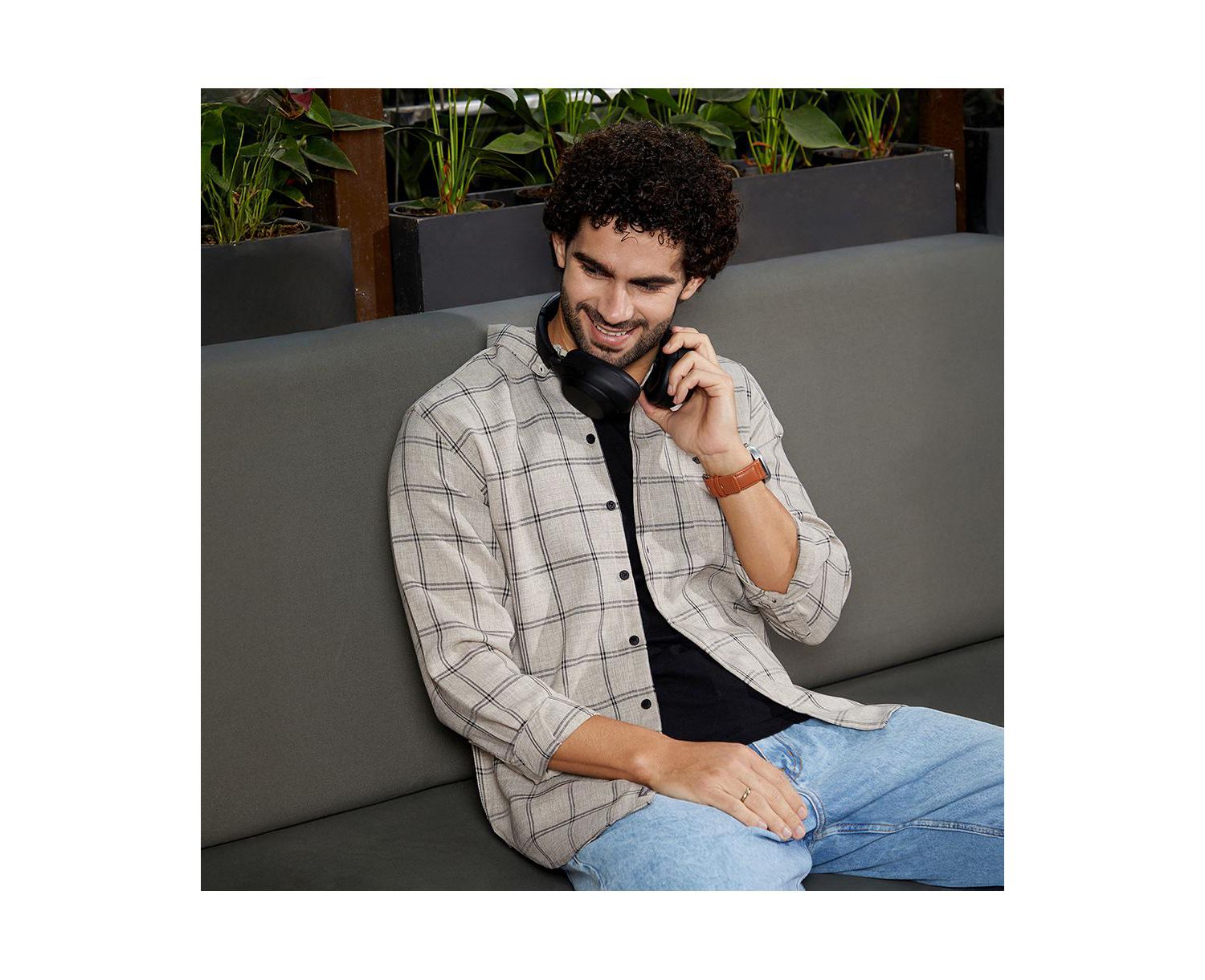 Men's Coin Grey BiGraph-Check Shirt