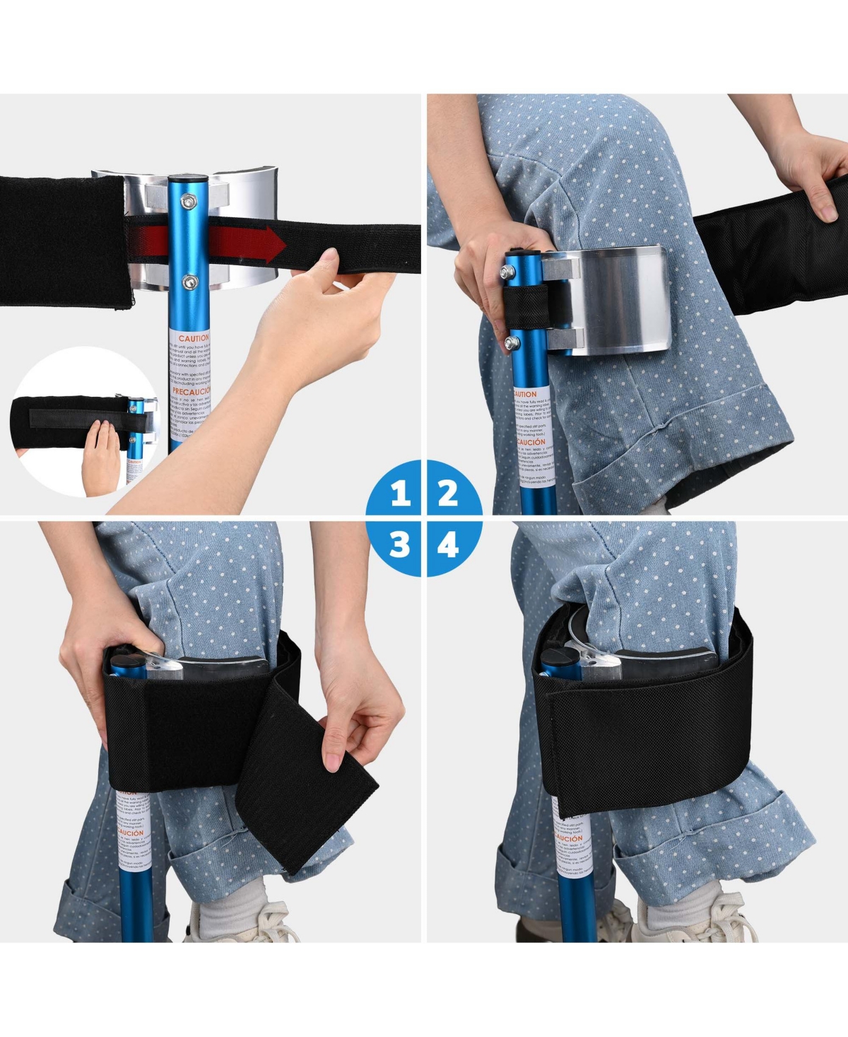 Yescom 1 pair of Drywall Stilt Straps Adjustable Padded Leg Bands Replacement Parts