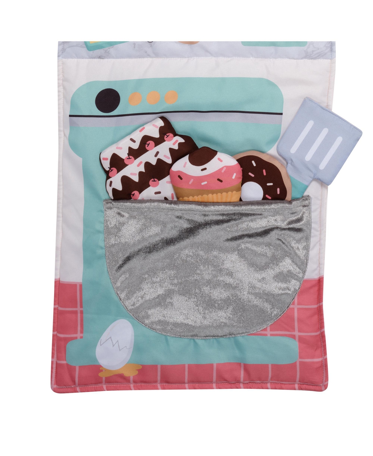 Lambs & Ivy Interactive 2-n-1 Soft Toddler Cupcake/Bakery Pillow Play Set