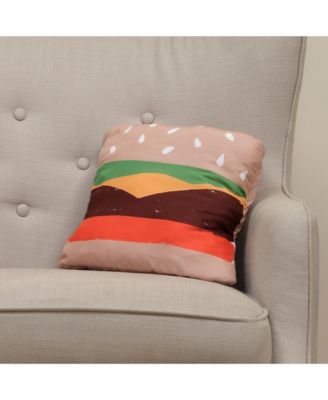 Interactive 2-n-1 Soft Toddler Hamburger/Barbeque Pillow Play Set
