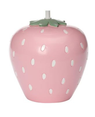 Flower Power Hand-Painted Custom Strawberry Lamp with Shade