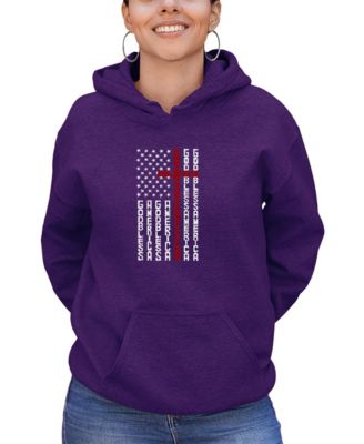Women's Cross Flag Word Art Long-Sleeve Sweatshirt