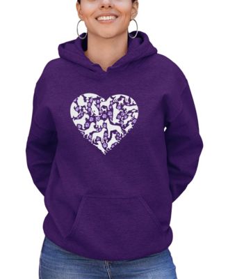 Women's Dog Heart Word Art Long-Sleeve Sweatshirt