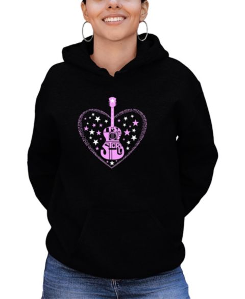 Женская толстовка LA Pop Art It's A Love Story Word Art Long-Sleeve, цвет: Чёрный