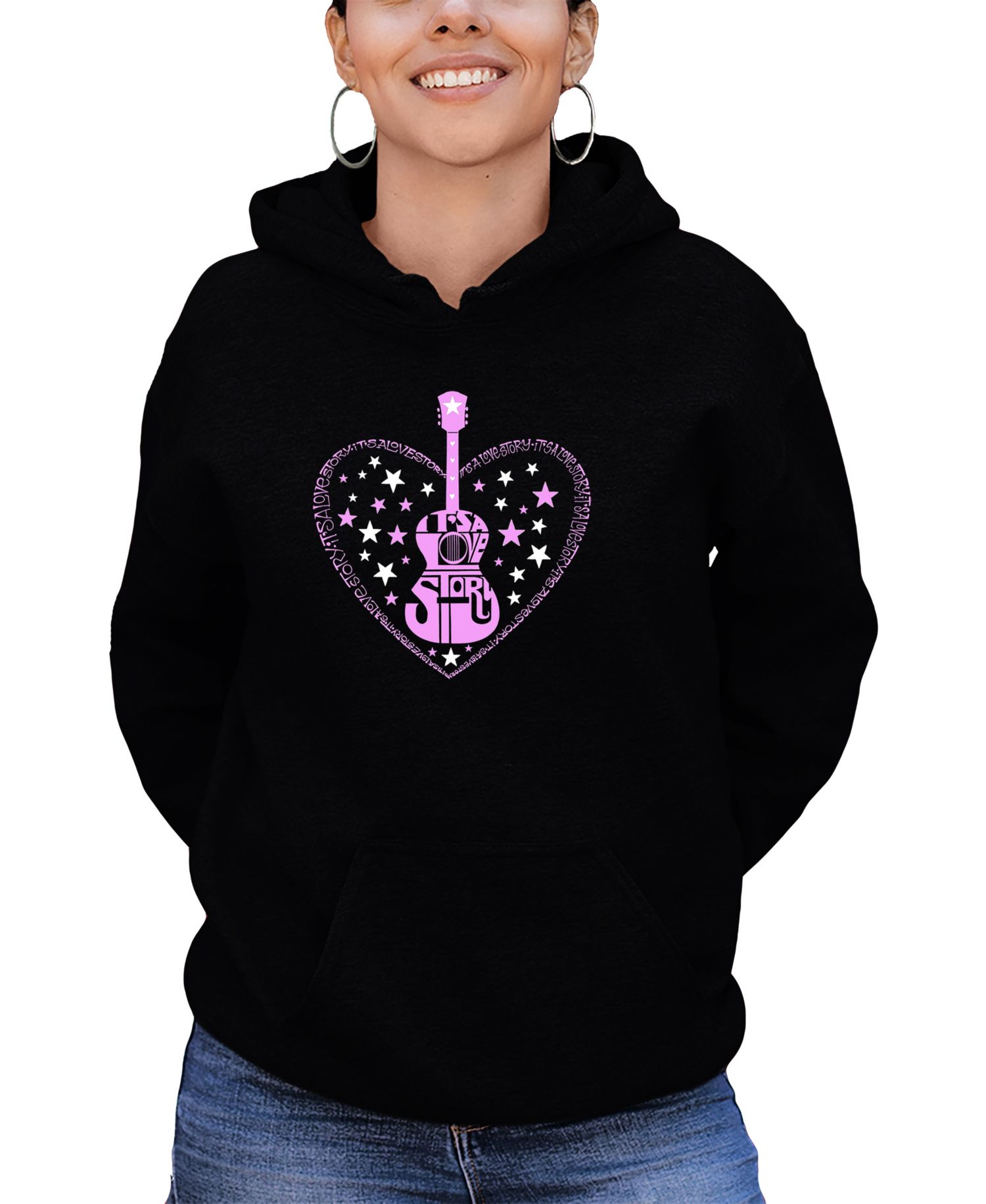 Women's It's A Love Story Word Art Long-Sleeve Sweatshirt
