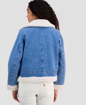 Women's Denim Moto Zipper Jacket