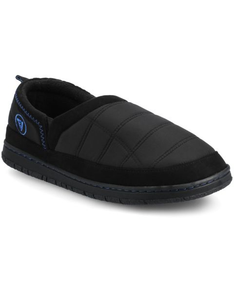 Мужские сабо Vance Co. Jared Warm Quilted Comfort Slipper, цвет: Чёрный