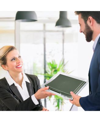 Set of 12 Thin Hanging File Organizer Bin Clear Plastic Stackable for Document Storage