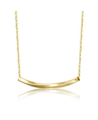 14K Gold Plated Sleek Bar Necklace