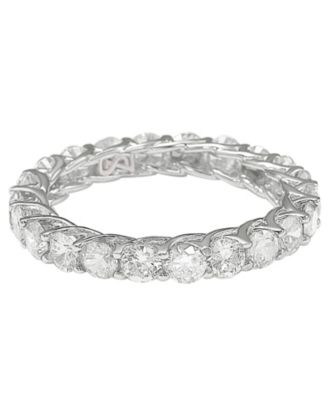 Cubic Zirconia Eternity Band Ring in Sterling Silver