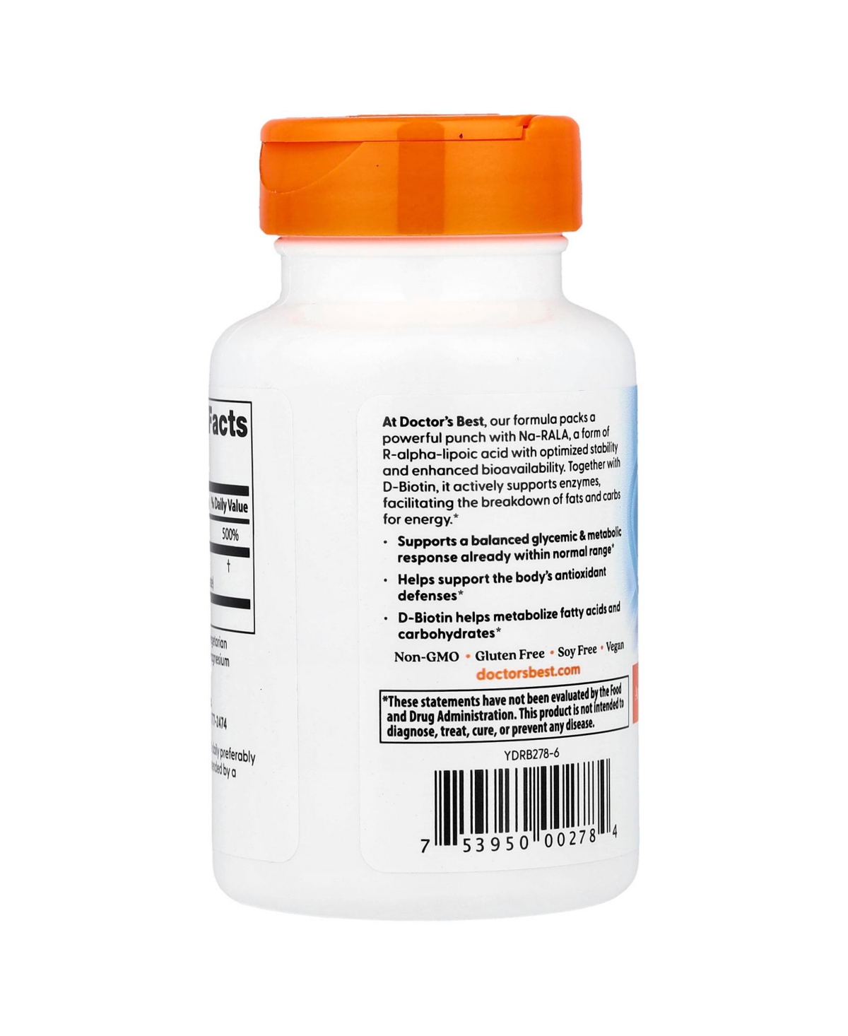 Doctor's Best Stabilized R-Lipoic Acid 200 mg