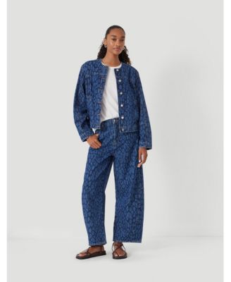 Women's Velma Leopard Print Denim Jacket