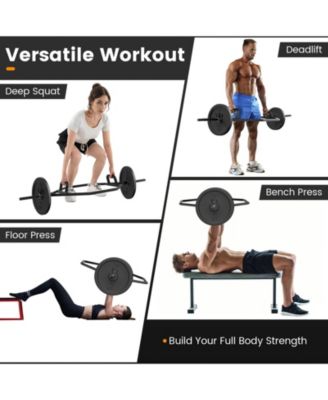 Olympic Hex Trap Bar with 2 Spring Collars and Foldable Handle